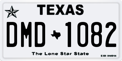 TX license plate DMD1082