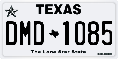 TX license plate DMD1085