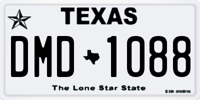 TX license plate DMD1088