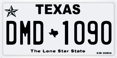 TX license plate DMD1090