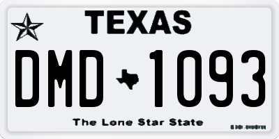 TX license plate DMD1093