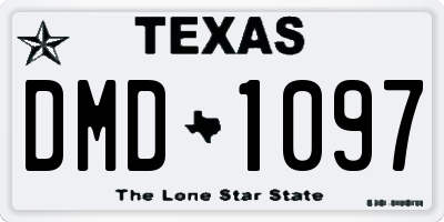 TX license plate DMD1097