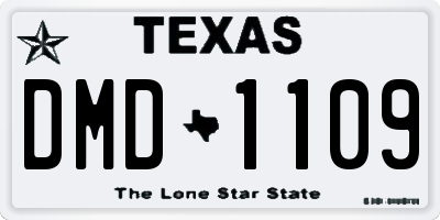 TX license plate DMD1109