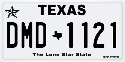 TX license plate DMD1121