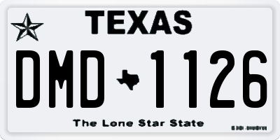 TX license plate DMD1126