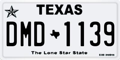 TX license plate DMD1139