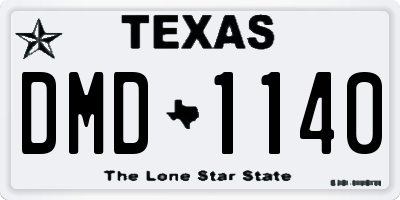 TX license plate DMD1140
