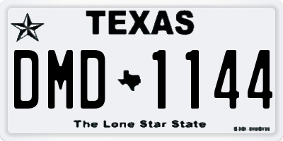 TX license plate DMD1144
