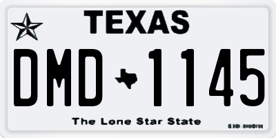 TX license plate DMD1145