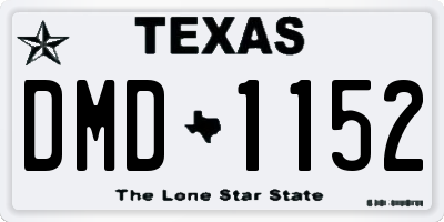 TX license plate DMD1152