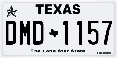 TX license plate DMD1157