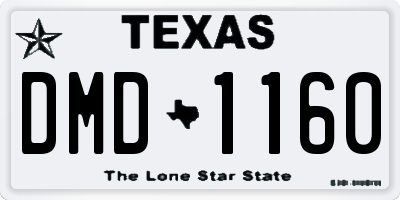 TX license plate DMD1160