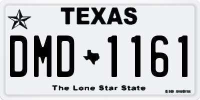TX license plate DMD1161