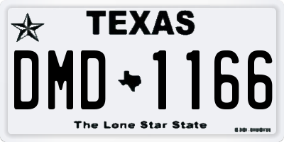 TX license plate DMD1166
