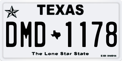 TX license plate DMD1178