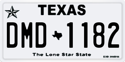 TX license plate DMD1182