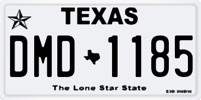 TX license plate DMD1185
