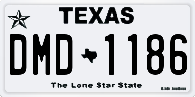 TX license plate DMD1186