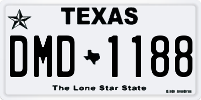 TX license plate DMD1188