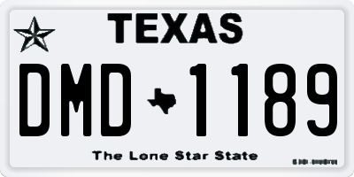 TX license plate DMD1189