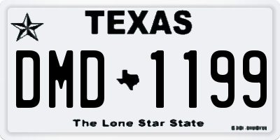 TX license plate DMD1199