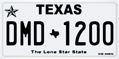 TX license plate DMD1200
