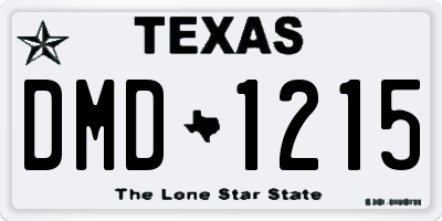 TX license plate DMD1215