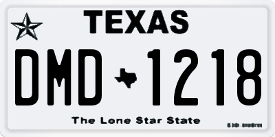 TX license plate DMD1218
