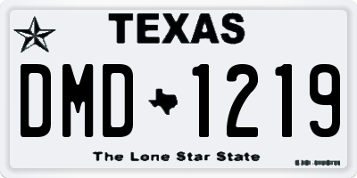 TX license plate DMD1219