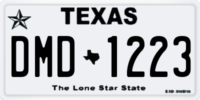 TX license plate DMD1223