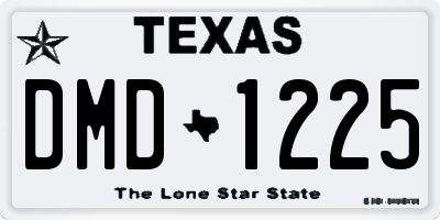 TX license plate DMD1225