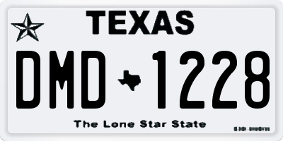TX license plate DMD1228