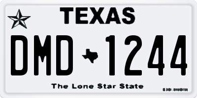 TX license plate DMD1244