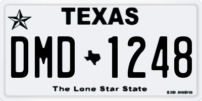 TX license plate DMD1248