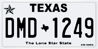 TX license plate DMD1249