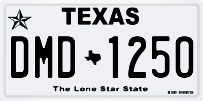 TX license plate DMD1250