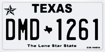 TX license plate DMD1261