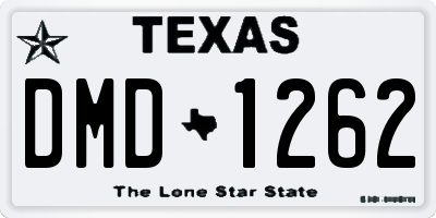 TX license plate DMD1262