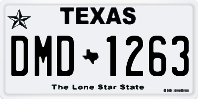 TX license plate DMD1263