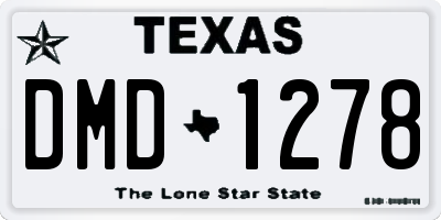 TX license plate DMD1278