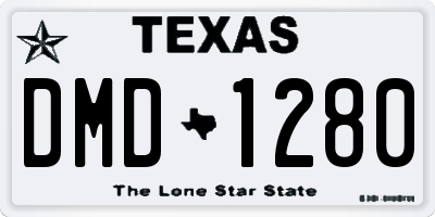 TX license plate DMD1280