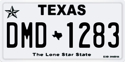 TX license plate DMD1283