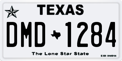 TX license plate DMD1284