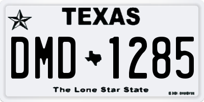 TX license plate DMD1285