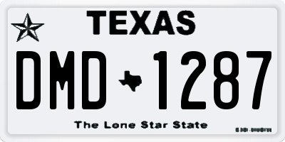 TX license plate DMD1287