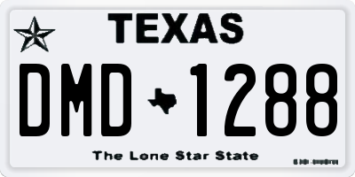 TX license plate DMD1288