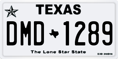 TX license plate DMD1289