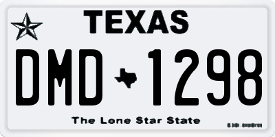 TX license plate DMD1298