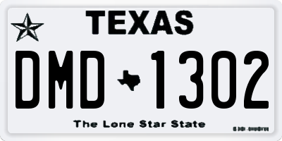 TX license plate DMD1302