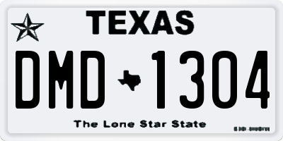TX license plate DMD1304